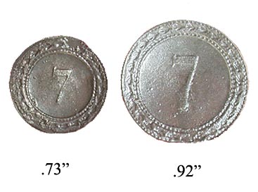 7th Regt Buttons "Royal Fuzileers"